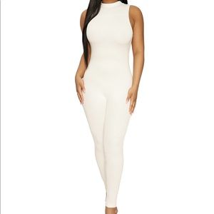THE NW SLEEVELESS JUMPSUIT White